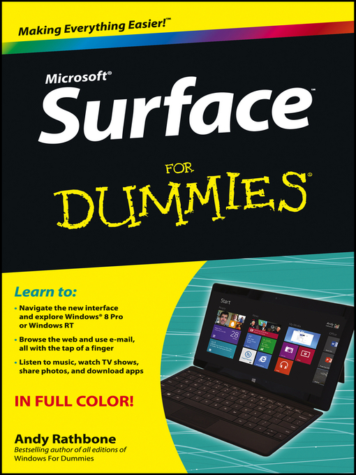 Title details for Surface For Dummies by Andy Rathbone - Available